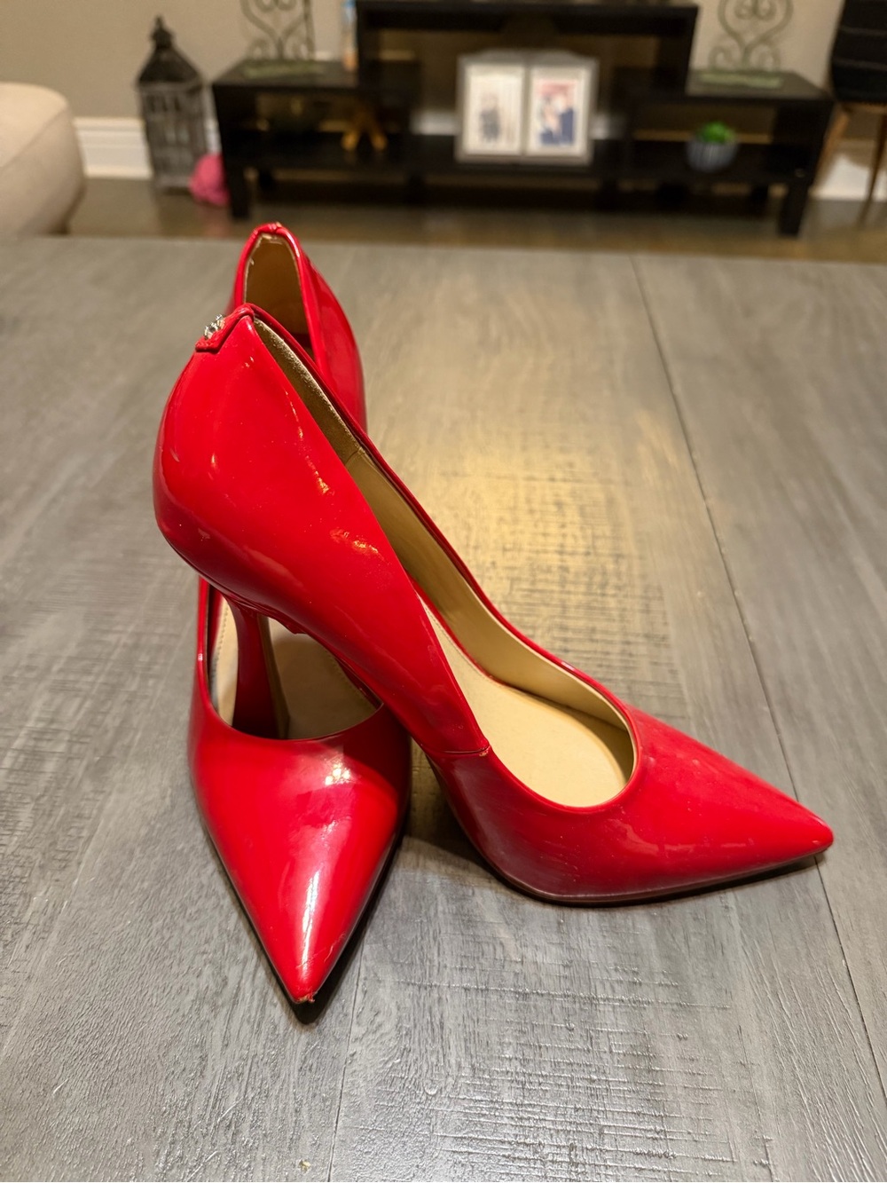 Sam Edelman Red Patent Pointed-Toe Pumps